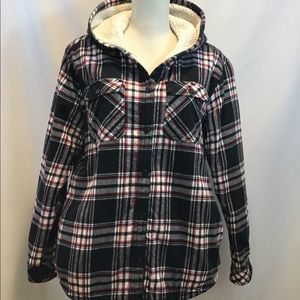 Boston Traders faux fur lined flannel shirt
